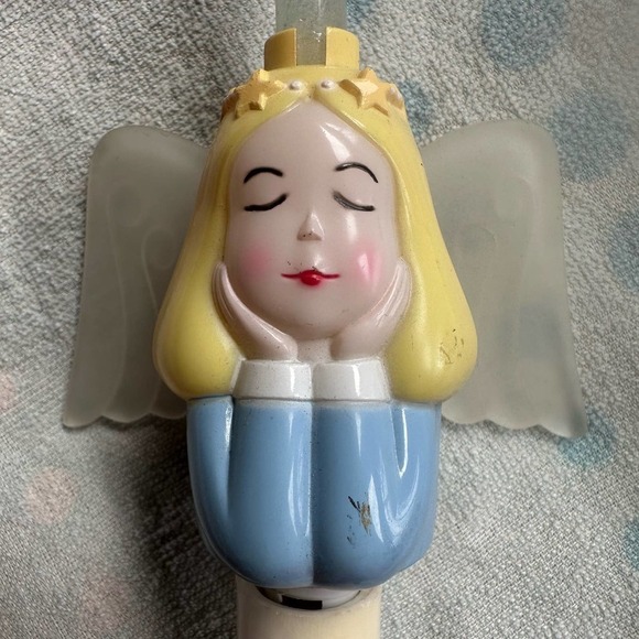 RARE Vintage 2002 Gooseberry Patch Christmas Angel Light Up Window Candle - Picture 5 of 11